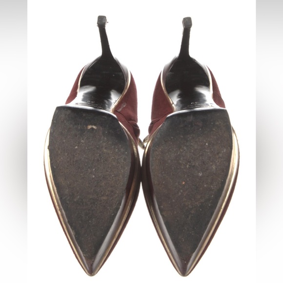 SAINT LAURENT Burgundy Suede Ankle Boots SZ 9 🔥🔥🔥 - Picture 5 of 5